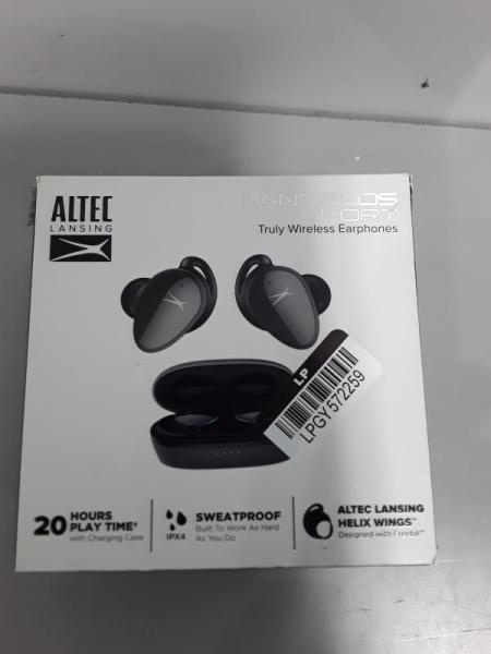 Altec Lansing NanoBuds Sport True Wireless Bluetooth Charcoal Gray Earbuds - Est Retail $99