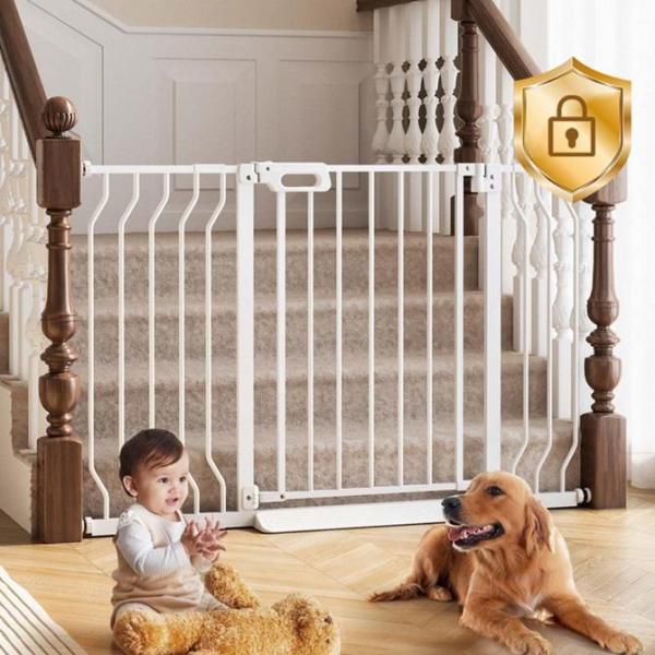 GROWNSY 29.5" - 48.4" Pressure Mounted Baby Gate for Stairs - MSRP $20