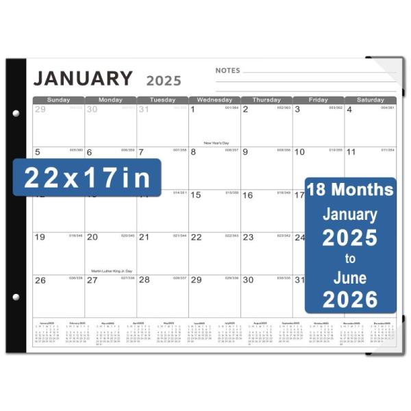 Office - KOPEESY 22" x 17" 2025-2026 Desk Top Calendar, Colemoly 3.33" x 4" 500 Sheets 6 Label Stickers - MSRP $4,888
