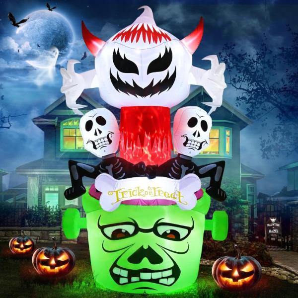 Lawn & Garden - Yumatum 8' Halloween Inflatable Decorations, Heavy Duty Metal Garden Thatch Rake - MSRP $4,007