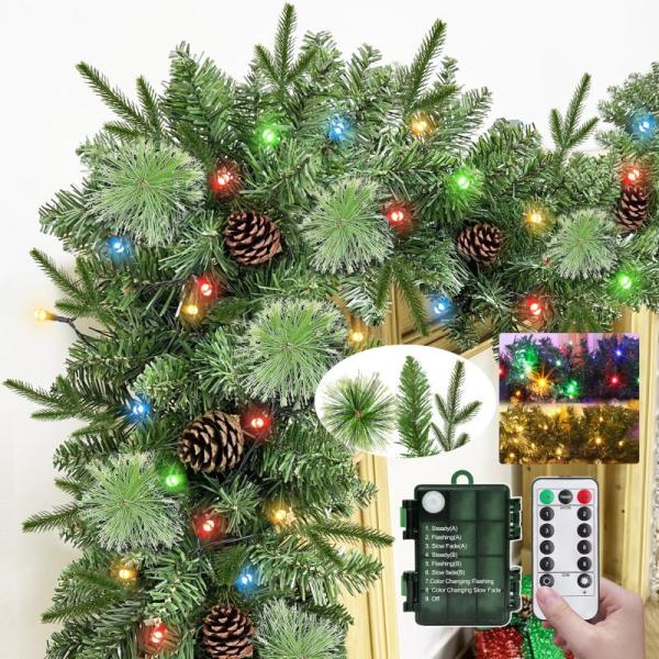 Home - TURNMEON 9ft x 12" Prelit Norfolk Pine Xmas Garland, FrameStarr 6 Pack 8" x 10" Picture Frame Set - MSRP $16,435