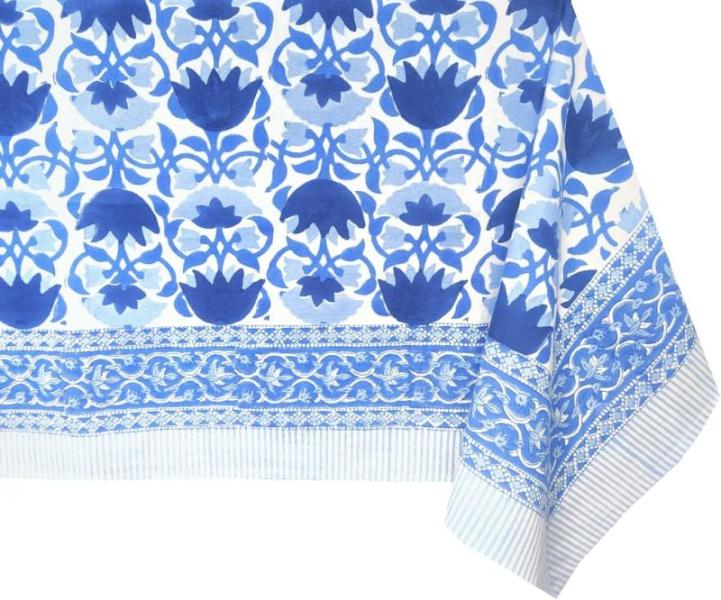 Home - Positano Blue 100% Cotton Tablecloth, Diamond Tester Jewelry Gem Stone Tester Kit - MSRP $8,518