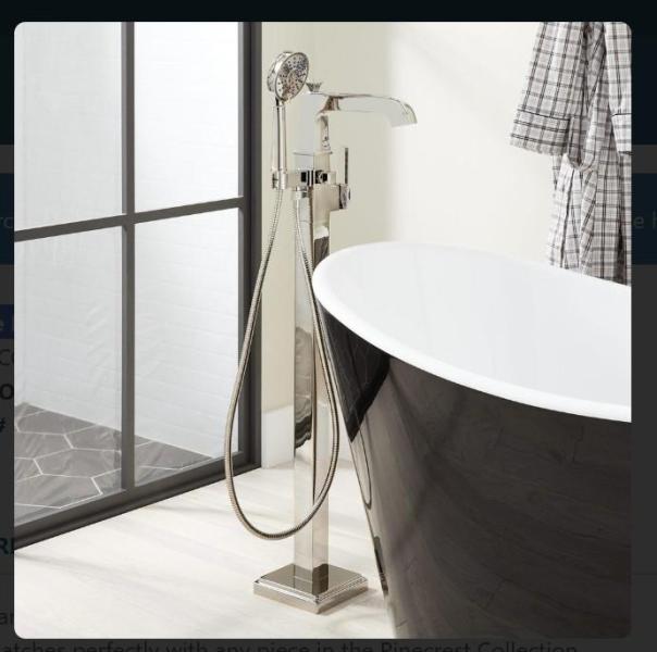Signature Hardware Tub Faucet, Shower Trims, and Bath Faucets - MSRP $7,477
