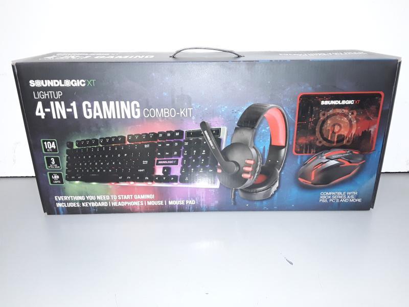 New - SoundLogicXT LIGHTUP 4-IN-1 Gaming Combo Kit - MSRP $59