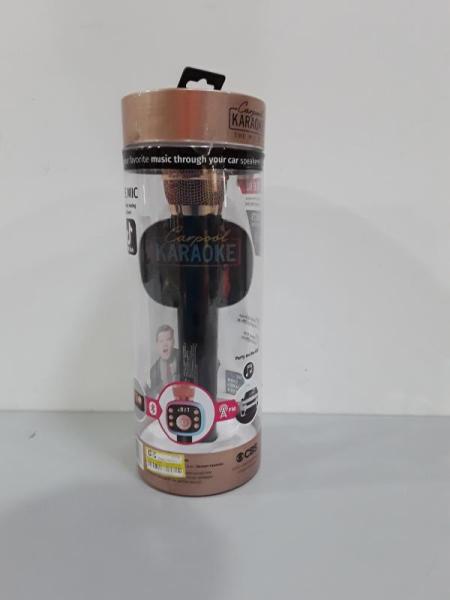 Singing Machine Carpool Karaoke Mic 2.0 - Black/Gold - Est Retail $32