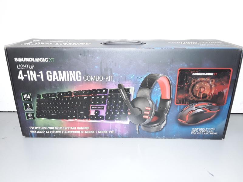 New - SoundLogicXT LIGHTUP 4-IN-1 Gaming Combo Kit - MSRP $59