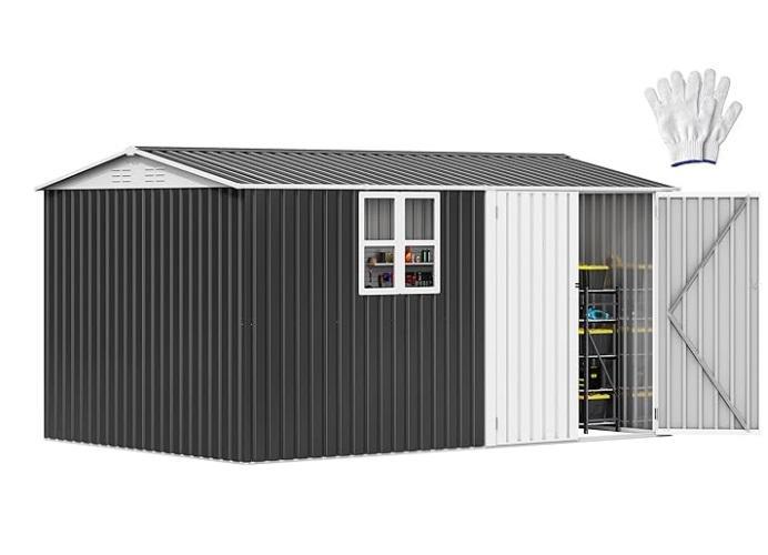 Furniture - DWVO 8x12ft Large Tool Storage Shed, COMHOMA 55" Sleeper Sofa Bed, Hillsdale Counter Stool - MSRP $11,113