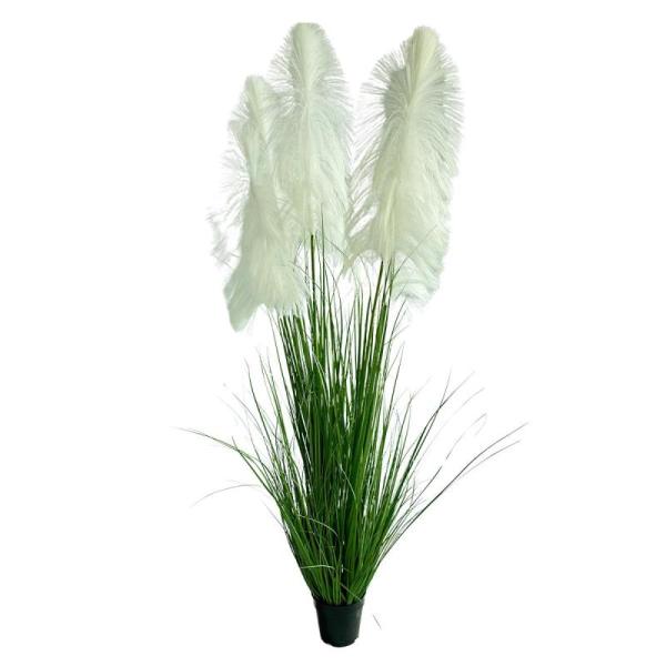 Amazon Clearance - Home - Alonfale 59" / 5ft Faux Pampas Grass Decoration, Tirejeen 4 Pack Stackable Storage Bins with Lids - MSRP $4,304