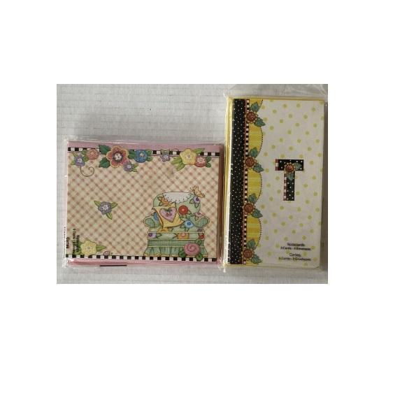 Accessories & Apparel - Mary Engelbreit Notecard Envelope Set 'T' & Comfy Chair Artwork & More -Original MSRP $1,717.99