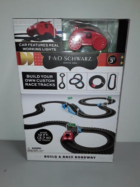 FAO Schwarz Vehicle Playset with DIY Track - Est Retail $39