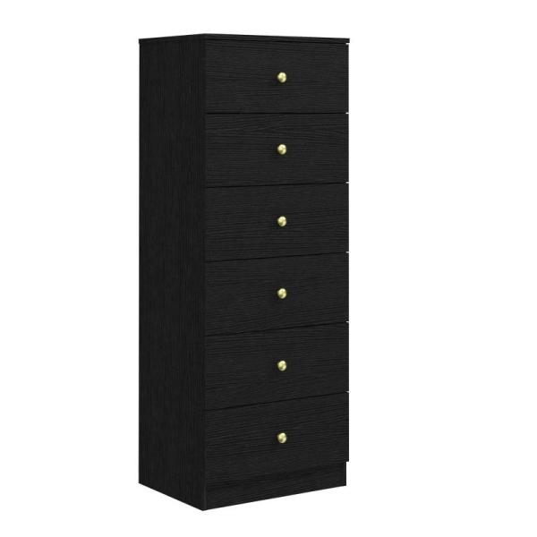 Furniture - Panana Modern 6-Drawer Vertical Dresser, Fuqing Live Edge Floating Shelves, Aivermeil Mem Foam -MSRP $2,258