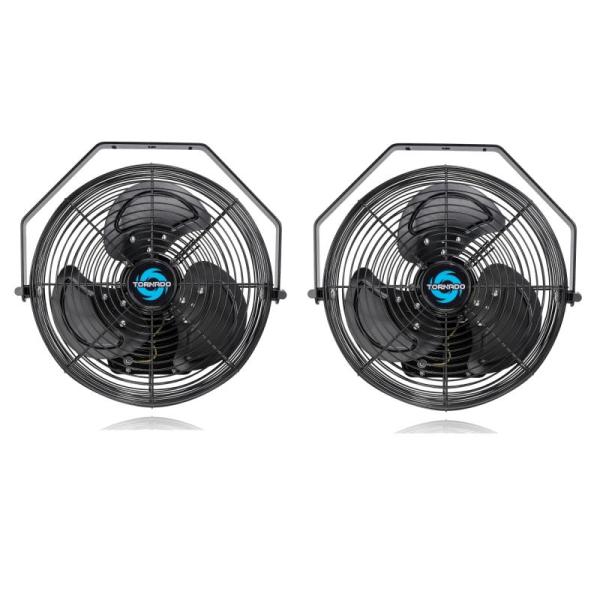General Merch- Tornado 12" Outdoor Water-Resistant High Velocity Industrial Fan, EAST OAK 76gal Trash Cans -MSRP $2,560