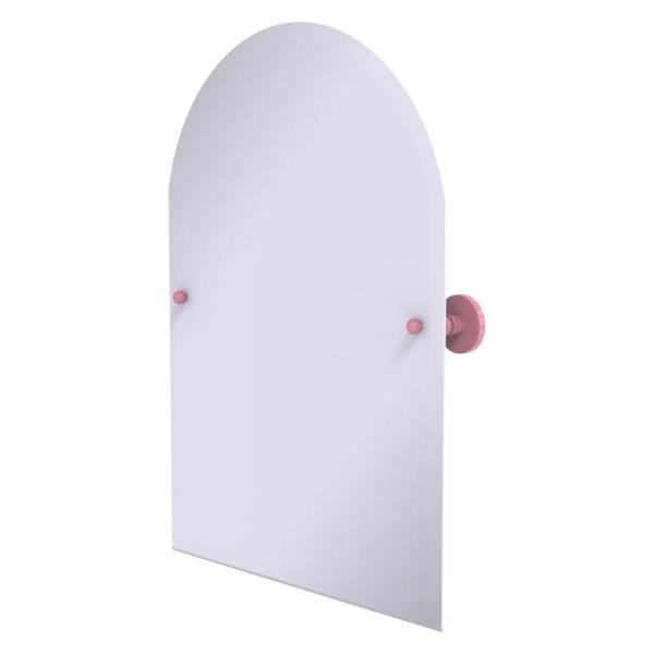 Home - Allied Brass P1094-PNK Prestige Frameless Arched Top Tilt Mirror, RW-72/30-FER Double Towel Bar  - MSRP $2,694