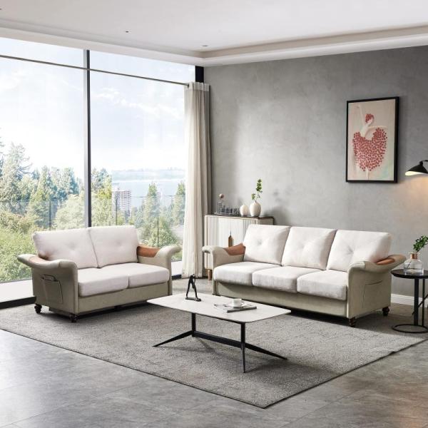 Furniture - Dhpm Living Room Piece Sets, Bestier Coffee Bar with Storage Buffet Cabinet - MSRP $2,487