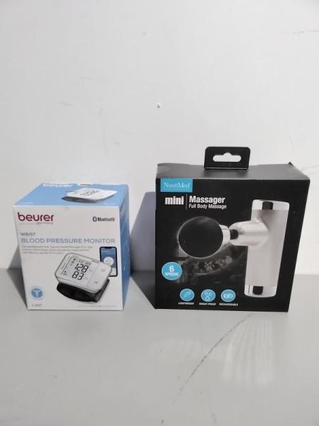 Health and Beauty - Beurer Wireless Wrist Blood Pressure Monitor, Nuvomed Back Scratcher - MSRP $9,187