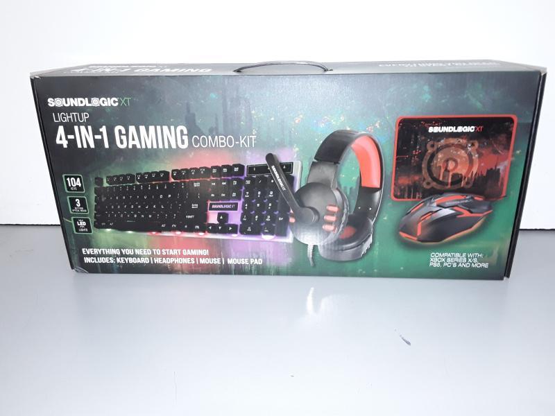 New - SoundLogicXT LIGHTUP 4-IN-1 Gaming Combo Kit - MSRP $59
