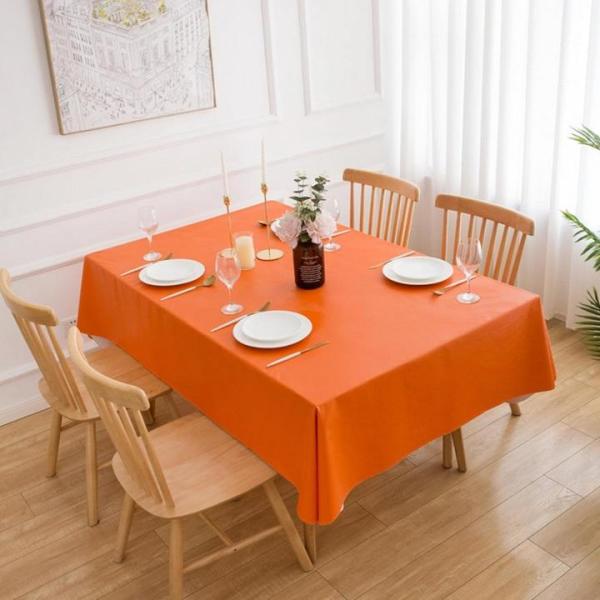 Home - LIBERECOO 60" x 102" Rectangle Vinyl Orange Tablecloth, WBHome Set of 4 Christmas Stocking Holder - MSRP $29,453