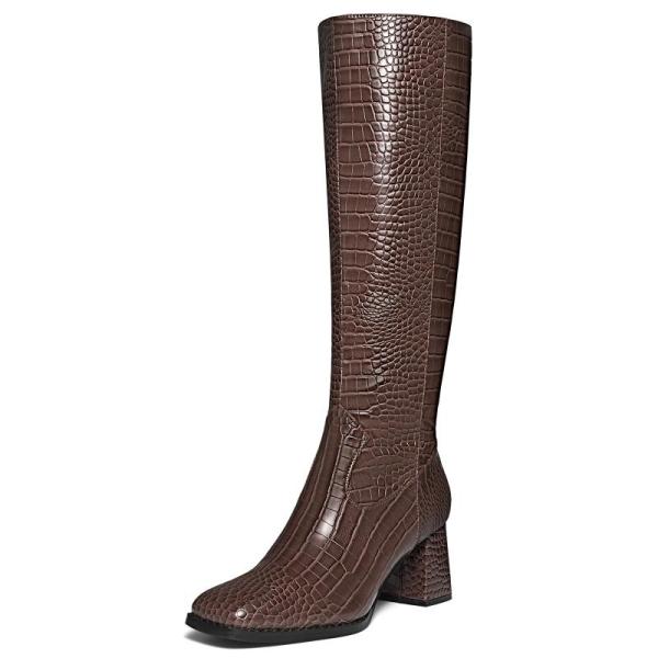 Shoes - SUEDI Women's Knee High Square Toe Tall Boots, VeraCosy Women's Quilted Closed-Back Slippers - MSRP $20,215