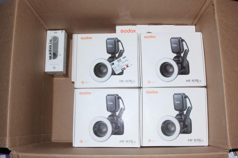 Over $5k Lot of 40pc Electronics Crestron,Quasar, Godox, Manfrotto