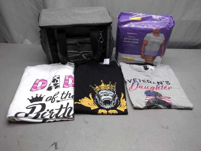 AMZ Mediums - Fruit of the Loom Boxer Briefs, Baseball Mom Shirt, Gildan Men's Briefs - MSRP $2,566
