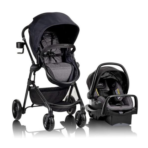 Evenflo Pivot Modular Casual Gray Travel System with LiteMax Infant Car Seat - MSRP $269