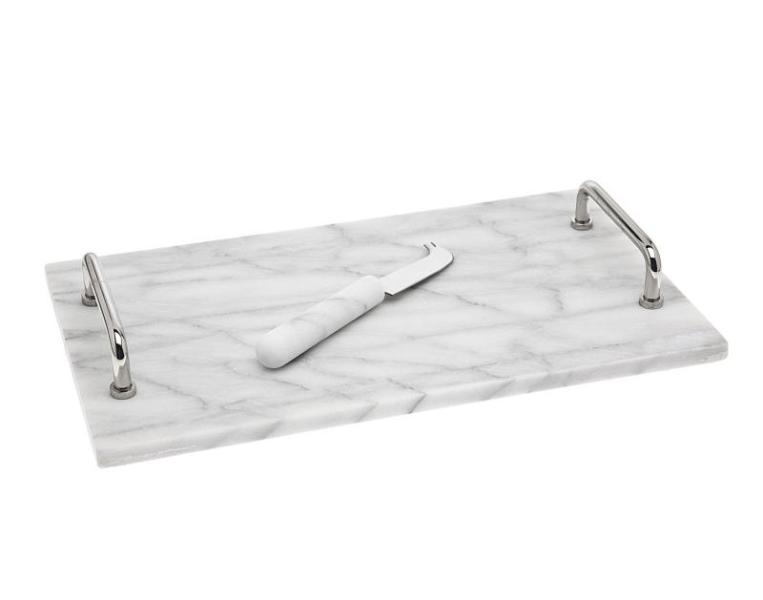 Kitchen - Godinger La Cucina Marble Cheese Board, Ergo Steel 3 Knife Edge Maintenance Sharpening Tool - MSRP $2,073