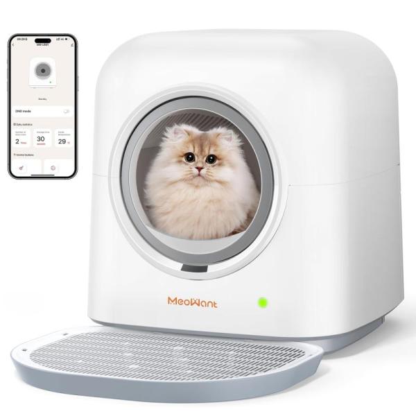 Pet Products - MeoWant Self Cleaning Cat Litter Box, Fxw TitanNest Padded Dog Bed for Crate - MSRP $3,813