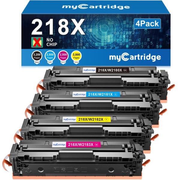 Office Product - 218X Toner Cartridges 4 Pack High Yield, 138A Black Toner Cartridge - MSRP $3,349