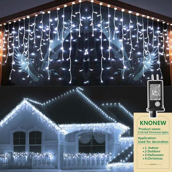 Home Improvement - KNONEW 99ft 1216 LED Outdoor Xmas Lights, KNOKLOCK 10pk 10" Zinc Alloy Cabinet Pulls - MSRP $9,201