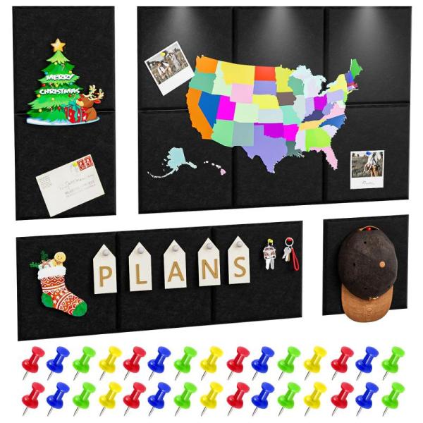 Office - HGIFZ 12 Pack 48" x 36" Bulletin Cork Boards for Walls, DF DARFOO Bamboo Office Desk Organizers - MSRP $7,031