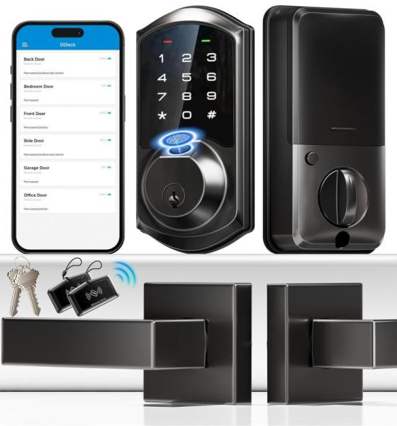 Home Improvement - Veise Fingerprint Smart Locks for Front Door, AYIVG 3 Way Shower Flow Control Valve - MSRP $10,214