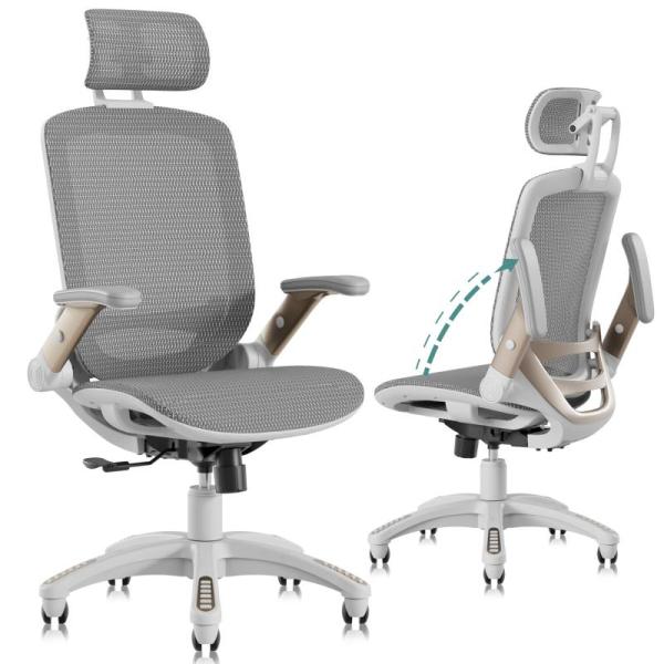 Furniture - GABRYLLY Ergonomic Office Chair, WASAGUN 40" Small L Shaped Computer Desk - MSRP $1,737