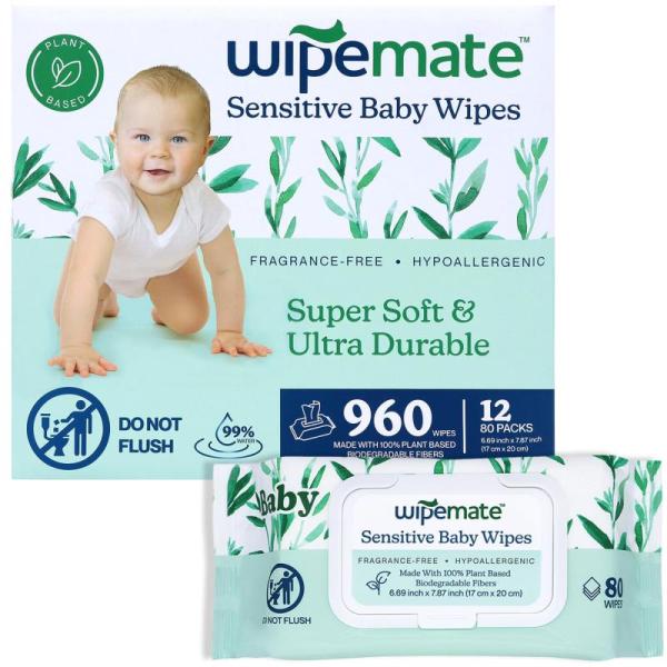 Beauty - Wipemate Premium Plant-Based Baby Wipes - MSRP $2,997