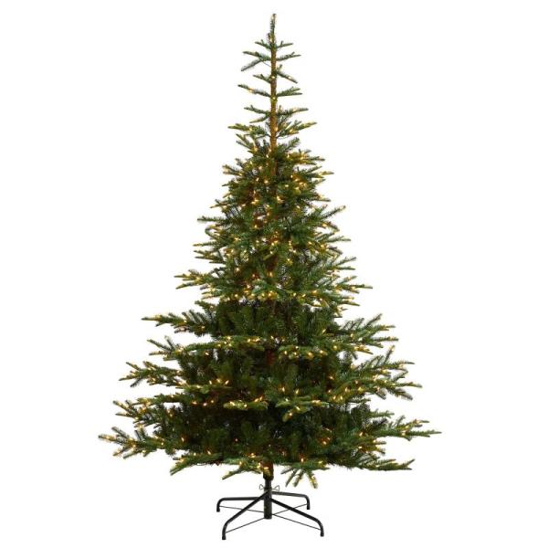 Home - Nearly Natural Christmas Tree, Gold Circle Wall Mirror, Benjara Vintage Wall Clock - MSRP $3,484