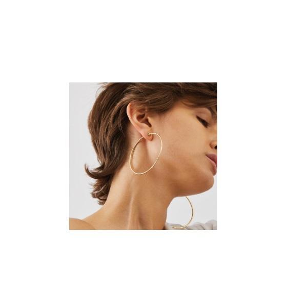 Jewelry - Jenny Bird Icon Gold Hoop Earrings, Argento Vivo Sterling Silver Two Tone Link Earrings -Original MSRP $1,783