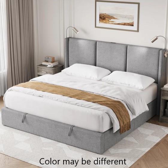 Furniture - Reman Lift Up Platform Bed, Furniway 9-Drawer Dresser, Mendham Ladder Back Side Chair - MSRP $1,691