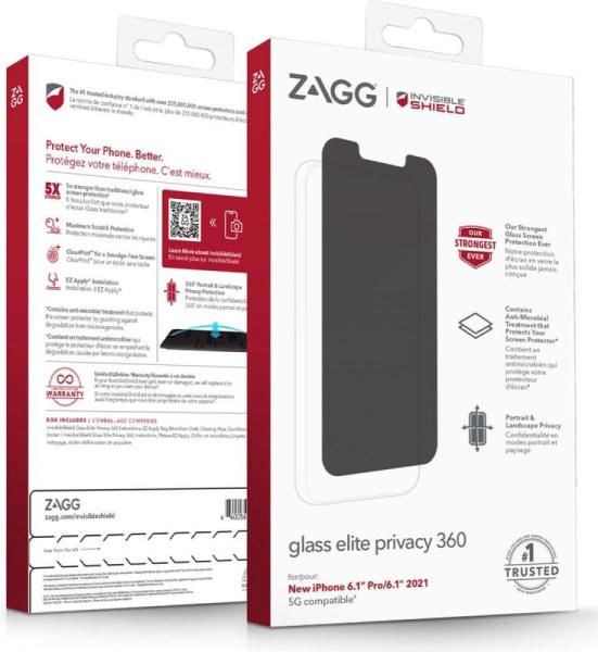 ZAGG (Glass Elite Privacy 360) Protector for iPhone 13 mini