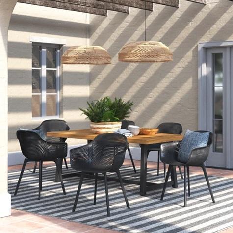 TRUCKLOAD Furniture - Joss & Main Filmore 6 Person Dining Set, Willa Arlo DuJuan Tufted Upholstered Bed - MSRP $76,056