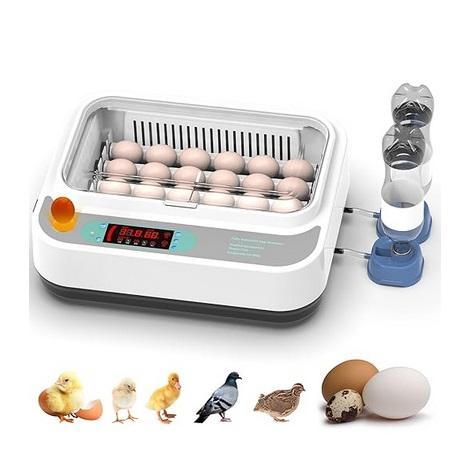 24-Egg Incubator with Candler, 360-degree Visualization, Humidity & Temperature Control Display - MSRP $72
