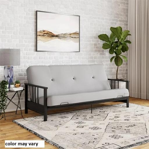 Furniture - DHP Harlow Full Metal Arm Futon, BH&G Leighton Wood Twin-Over-Twin Bunk Bed - MSRP $1,944