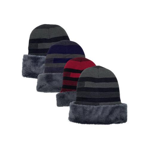 72PCS Men's Thick Thermal Fleece Lined Winter Insulated Cuff Beanie