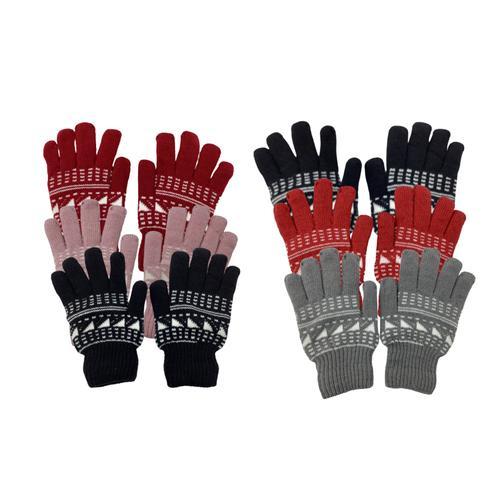 72 PCS Women's Thermal Fleece Lined Winter Insulated Knit Thick Gloves