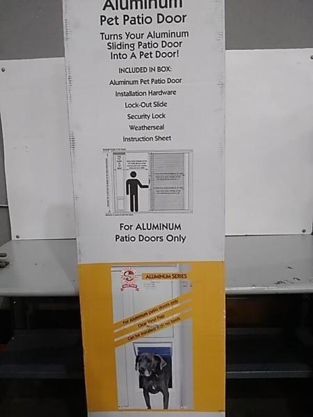 Ideal Pet Products Aluminum Pet Patio Door, Adjustable Height, 15" x 20" Flap Size, White - MSRP $198