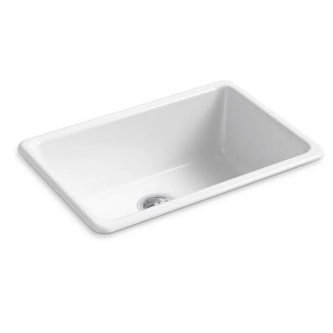 Kohler K-5708-0 Iron/Tones 27" Undermount or Drop In Single Basin Cast Iron Kitchen Sink - MSRP $722