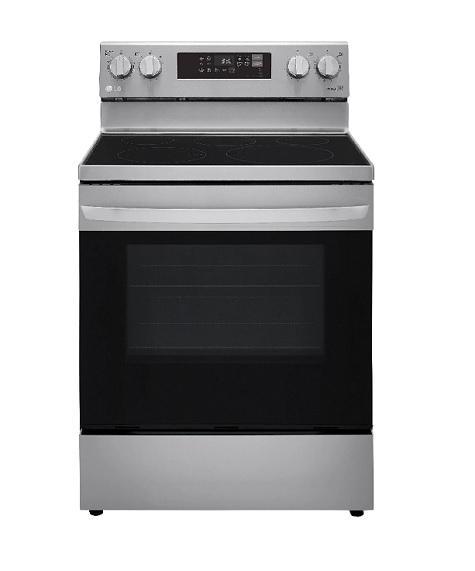 Shelf Pull Appliances - LG LREL6323S 6.3 Cu. Ft Stainless Electric Convection Smart Range - MSRP $1,195