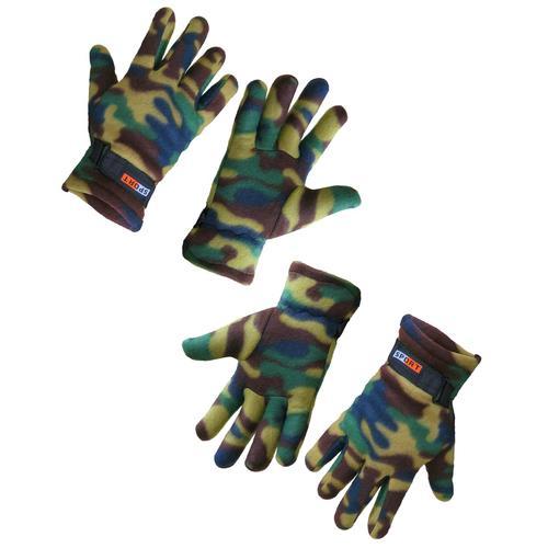 144PCS Men's Camouflage Fleece Lined Adjustable Warm Winter Gloves