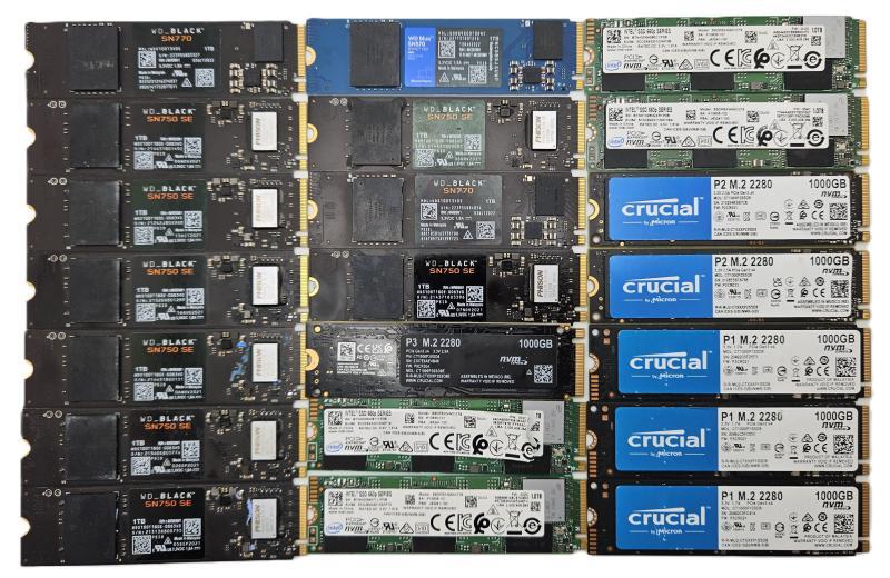 SOLID STATE DRIVES - 1TB NVMe M.2 SSDs (WD, INTEL, CRUCIAL)