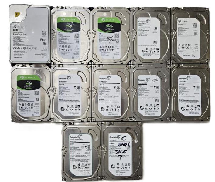 HARD DRIVES - SEAGATE 8TB, 5TB, 4TB, 3TB, 2TB, 1TB 3.5" SATA DRIVES