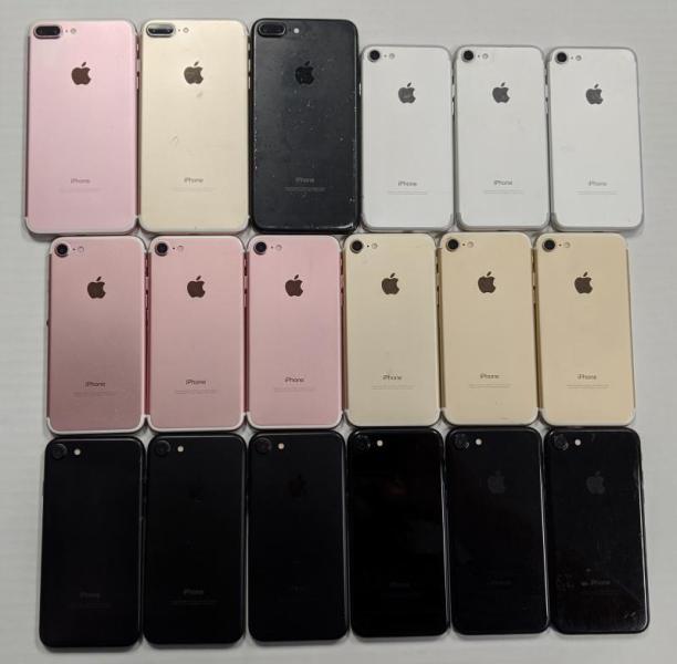 Apple iPhone 7+ & 7, Mixed Carriers, 35 Units, Used, MSRP $30,350