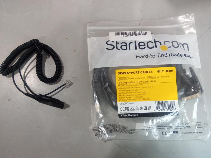 Electronics - Poly HIS Cbl TAA - Phone Cables, Startech 6 DisplayPort to DVI Cable - MSRP $156